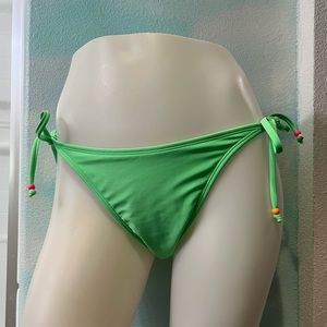 NWT Wild Fable Green Beaded Low Rise Cheeky Bikini Bottoms